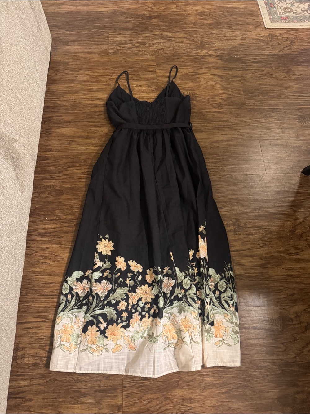 Tuckernuck Black Floral Border Midi Dress - Picture 3 of 3